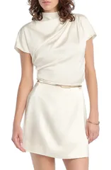 フェイバリット ドーター レディース トップス シャツ ドレープ Favorite Daughter The Graceful Draped Top Ivory アイボリーのサムネイル