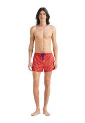 Vilebrequin Men's Microndes Tortues Rainbow Stretch Swim Shorts (Coquelicot)