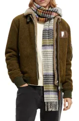 スコッチアンドソーダ メンズ アウター ジャケット・ブルゾン ウール Scotch Soda Faux Shearling Lined Mlange Wool Blend Aviator Jacketのサムネイル