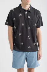 リップカール メンズ トップス ポロシャツ コットン Rip Curl Sessions Cotton Pocket Polo Washed Black ブラックのサムネイル