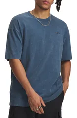 アンダーアーマー メンズ トップス Tシャツ ロゴ Under Armour UA Logo Patch Oversize TShirt Wham Blue ブルー