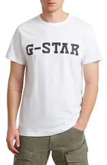 ジースター メンズ トップス Tシャツ コットン ロゴ グラフィック GSTAR Logorganicotton Graphic TShirt White ホワイトのサムネイル