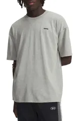 アンダーアーマー メンズ トップス Tシャツ ロゴ Under Armour UA Logo Patch Oversize TShirtitanium