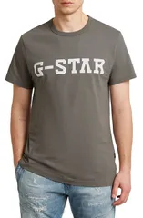 ジースター メンズ トップス Tシャツ コットン ロゴ グラフィック GSTAR Logorganicotton Graphic TShirt Grey グレーのサムネイル