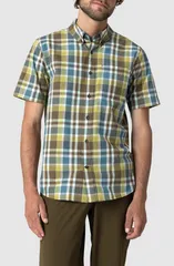 アウトドアリサーチ メンズ トップス シャツ ダウン Outdooresearch Rooftop Short Sleeve ButtonDown Shirt Dark Olive Plaid オリーのサムネイル