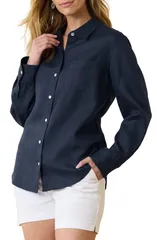 トッミーバハマ レディース トップス シャツ リネン Tommy Bahama Coastalina Linen ButtonUp Shirt Coastline