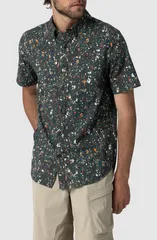 アウトドアリサーチ メンズ トップス シャツ ダウン Outdooresearch Rooftop Short Sleeve ButtonDown Shirt Black Creekside Prinのサムネイル