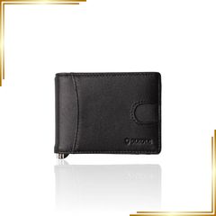 [Brand New] [Greole] Slim Men's Leather Money Clip Wallet, Lightweight, Breast Pocket Compatible, Popular, Black 0
