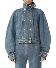 ランバン レディース アウター ジャケット・ブルゾン デニム Lanvin Short Denim Jacketextured blue denim デニムのサムネイル