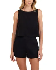 ベラダール レディース トップス シャツ ノースリーブ Bella Dahl Sleeveless Boat Neck Split Back Top Vintage Black ブラックのサムネイル