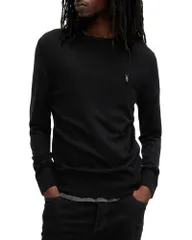 オールセインツ メンズ アウター ニット・セーター レギュラーフィット ウール ALLSAINTS Mode Regular Fit Merino Wool Sweater Black ブラックのサムネイル