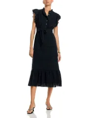 レイルズ レディース トップス ワンピース Rails Darcy Dress BLACK EYELET ブラック
