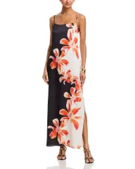 ミリー レディース トップス ワンピース MILLY Lily Tropical Flame Dress Whiteblackred ホワイトのサムネイル
