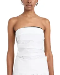 プロエンザ スクーラー レディース トップス シャツ ストラップレス Proenza Schouler White Label Maisy Strapless Top in Poplin Whiteのサムネイル