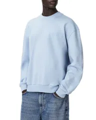 オールセインツ メンズ アウター ニット・セーター クルーネック ロゴ ALLSAINTS Odyssey Crewneck Logo Sweater Salton Blue ブルーのサムネイル
