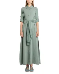 マレーラ レディース トップス シャツ Marella Mlmmacina Tie Front Shirt Dress Green グリーンのサムネイル