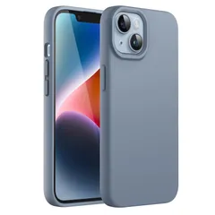 JETech iPhone 14 6.1インチ用 シリコンケース シルキーソフトタッチフルボディ保護ケース マイクロファイバーライニング付き耐衝撃カバー (シエラブルー)