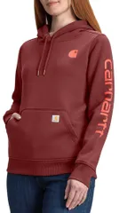 カーハート レディース アウター パーカー・スウェット グラフィック Carhartt Womens Clarksburgraphic Sleeve Hoodie Barnwood