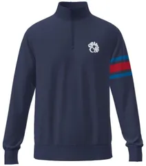 キャラウェイ メンズ アウター ニット・セーター Callaway Mens Legacy Collection Triple Track Blocked Sleeve 14 Zip Golf Sweater Medieval Blue ブルー
