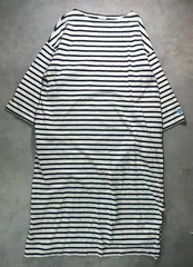 ORCIVAL オーシバル ボーダー ワンピース チュニック カットソー 100% コットン 綿 ボートネック フランス製 五分袖 七分袖 紺×白 ネイビー ホワイト 膝丈 ロング 株式会社ボーイズ 訳あり 黄ばみあり レディース ファッション 春 夏 秋のサムネイル