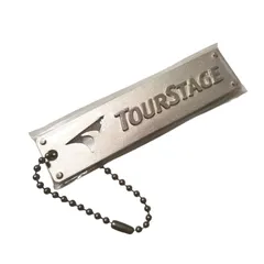 【新品未使用】TOURSTAGE ツアーステージ ネームプレート 金属製 ゴルフタグ キーホルダー カラー：シルバーのサムネイル