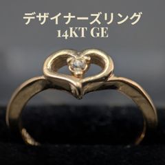 11.5号 14KT GE ストーン ハートリング ゴールド ESPO 米国 - メルカリ