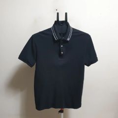 GUCCI 半袖トップス M 黒 シェリーライン ロゴ刺繍 GG イタリア製 