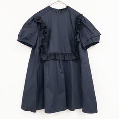 PRADAプラダ ギャザー フリルカラー パフスリーブブラウス40サイズ