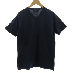 フレディ&グロスター FREDY&GLOSTER Ｔシャツ Vネック 半袖 無地 シンプル コットン ネイビー 紺 Mのサムネイル