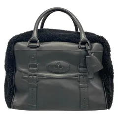MULBERRY(マルベリー) ハンドバッグ メイジィ クリッパー 黒 レザー、ムートンのサムネイル