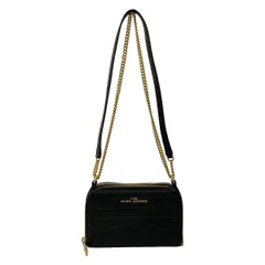 MARC JACOBS(マークジェイコブス) ショルダーバッグ - 黒 型押し レザー