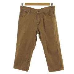 ユニオンステーション UNION STATION パンツ クロップド丈 FRENCH LINEN リネン100％ ブラウン 茶 Lのサムネイル