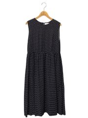 【新品未使用】SCAPA ドット プリーツワンピース 濃紺 定価64,900円 新品未使用】SCAPA ドット プリーツワンピース 濃紺 定価64,900円