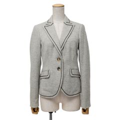 希少 美品 ファビアナ フィリッピ テーラードパイピングジャケット 白