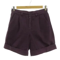 ズッカ zucca パンツ ZU83FF435 ショートパンツ タック 裾ダブル 日本製 コットン パープル 紫 Mのサムネイル