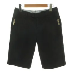 グリーンレーベルリラクシング ユナイテッドアローズ green label relaxing パンツ ハーフパンツ ストレッチ コットン混 ブラック 黒 40のサムネイル