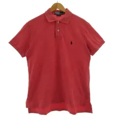 ポロ バイ ラルフローレン Polo by Ralph Lauren ポロシャツ CUSTOM FIT ポニー刺繍 半袖 コットン レッド系 赤系 M