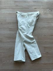 8on8ホワイト ワイドリネン ハート刺繍ステッチ ワークパンツ - メルカリ