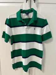 ポロラルフローレン ストライプ カラーTシャツ BOYS 14-16 (成人S)