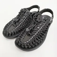 KEEN UNEEK LEA PERSEID BLACK ユニーク レザー 23.5cm 定価19800円 1032097 スニーカー ブラック レディース キーン【中古】6-0501S♪