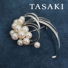 田崎真珠 TASAKI アコヤ本真珠 9珠 ブローチ SILVER ケース付き - メルカリ