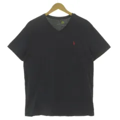 ポロ ラルフローレン POLO RALPH LAUREN VネックTシャツ 0200017397 ポニー刺繍 半袖 コットン ネイビー 紺 レッド 赤