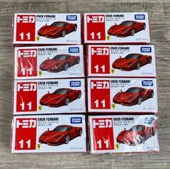 ジャンク  トミカ No.11 エンツォ フェラーリ　8個まとめ売り  ※箱へこみあり　TOMICA  タカラトミー　26WK0867のサムネイル