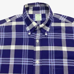 Brooks Brothers（ブルックスブラザーズ）【M】ポロカラーBD（ボタンダウン）シャツ チェック / Milano Fit / American Supima Cotton 100% Oxford USA製 ポケット付