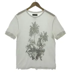 ハンティングワールド HUNTING WORLD Tシャツ 半袖 アニマルフォトプリント イタリア製 コットン ホワイト Mのサムネイル