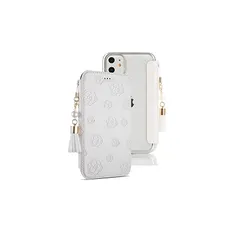 【新品】 iphone15plus 手帳型ケース おしゃれ マグネット不使用 花柄 エンボス工芸 2023新モデル 拭きやすい 防水 iphone15plus カバーケース 6.7インチ 財布型 シンプル 使いやすい 真珠タッセル付き スマートフォン携帯カバー