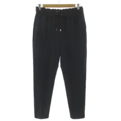 ザラ ZARA パンツ イージーパンツ テーパード センタープレス ウエストゴム ネイビー 紺 M