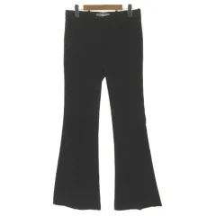 ザラ ZARA フレアパンツ スラックス シンプル 無地 ブラック 黒 S