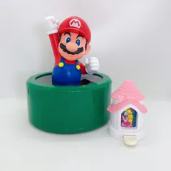 A805　マリオ 土管 小物入れ お菓子入れなどの上の部分のみ　フィギュア と城もセット（USJ)