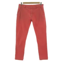 ラコステ ライブ Lacoste L!VE ストレッチテーパードチノパンツ HH1268 7078865 ロゴワッペン コットン混 レッド系 ピンクレッド US32のサムネイル